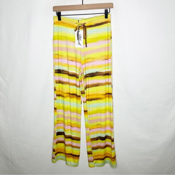 PLUSH Watercolor Sunset Halter Top/Wide Leg Pants NWT in Small - Picture 5 of 8